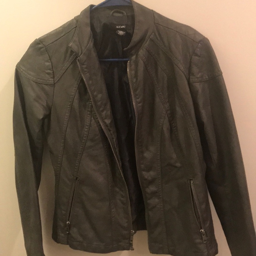 Alfani vegan leather jacket